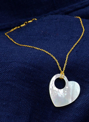 فيرا بيرلا سوار من الذهب عيار 18 قيراط للنساء، مع شكل قلب من عرق اللؤلؤ ذو لون أبيض.
