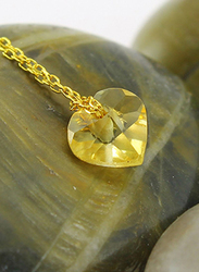 Vera Perla 18K Gold Pendant Necklace for Women, with Citrine Stone, Gold