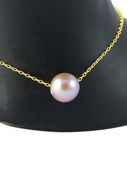 Vera Perla 18K Gold Chain Bracelet for Women, with Pearl Stone, Gold/Purple