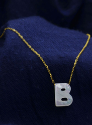 فيرا بيرلا سوار من الذهب عيار 18 قيراط للنساء، مع حرف B من عرق اللؤلؤ، ذو لون أبيض.