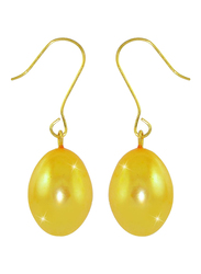Vera Perla 18K Gold Drop Earrings for Women, with Baroque Pearl Stone, Gold