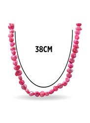 Vera Perla 18k Solid Gold Pearls Charm Necklace for Women, Pink