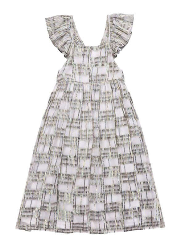 

Louise Misha Salvador Rainbow Lurex Details Dress, 2-Years, White