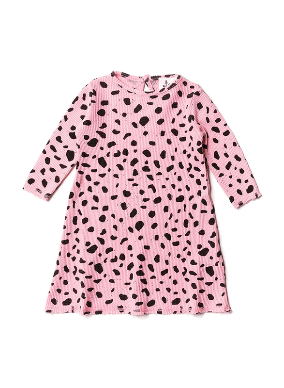 Noe & Zoe Baby Waffle Dress, Cotton, 3-6 Months, Pink Mash