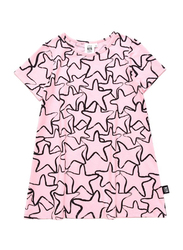 Little Man Happy Starfish Shirt Dress, Cotton, 1-2 Years, Pink Blush