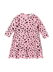 Noe & Zoe Baby Waffle Dress, Cotton, 18-24 Months, Pink Mash