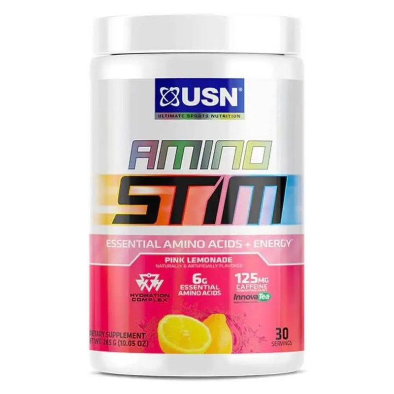 

USN Amino Stim Essential Amino Energy, Pink Lemonade Flavor, 285g, 30 Serving