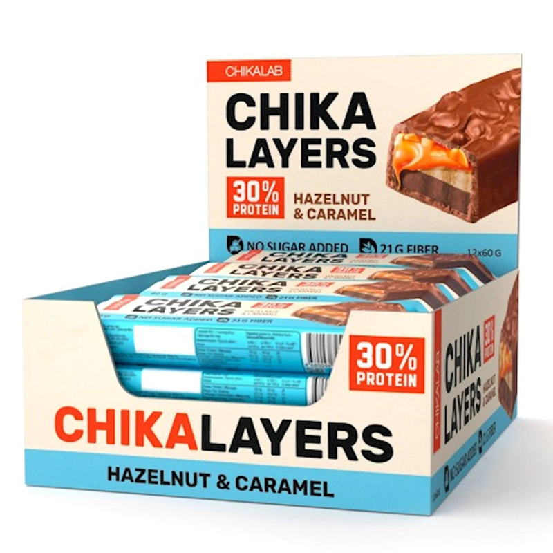 Chikalab Chika Layers Hazelnut & Caramel Pack Of 12