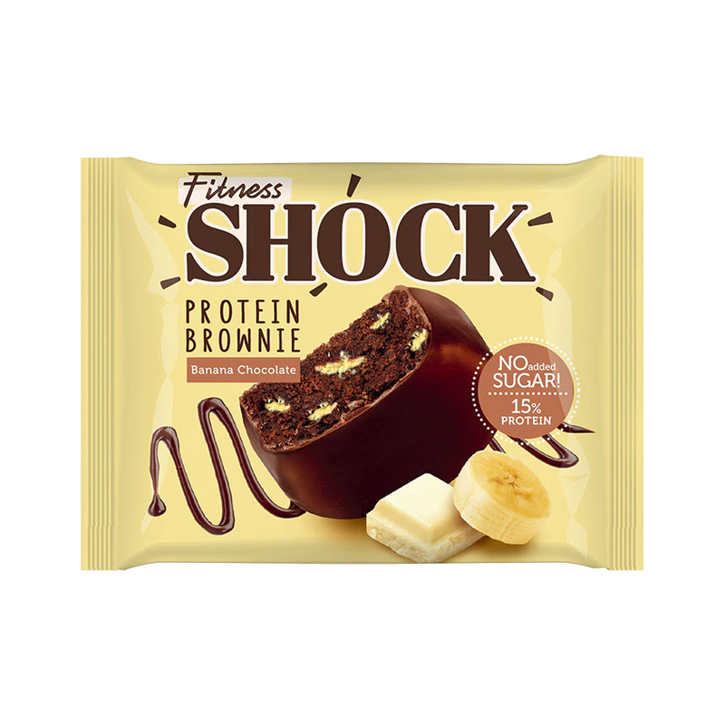 

Fitness Shock Protein Brownie Banana Chocolate Bar, 50 g