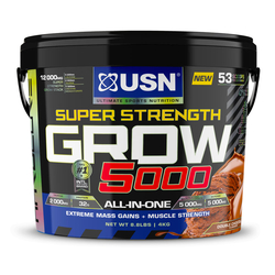 USN Super Strength Grow 5000, 4kg, Double Chocolate, 53 Servings