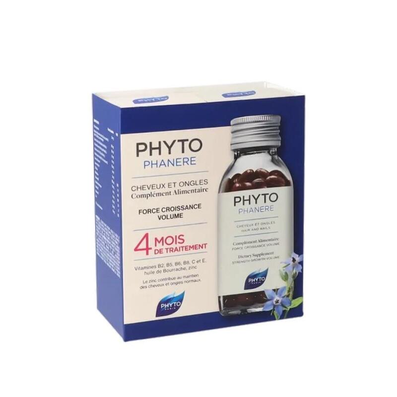 PHYTO PHANERS Cheveux Et Ongles Hair And Nails 120 Capsules Pack of 2