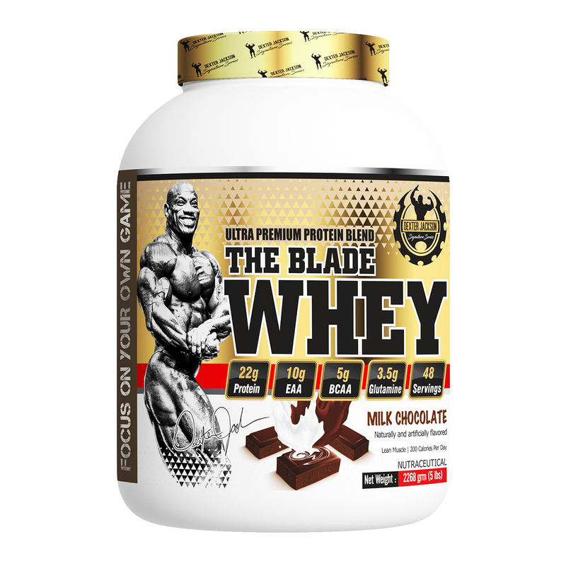 

Dexter Jackson The Blade Whey, 2268g, Milk Chocolate Flavor, 48 Serving