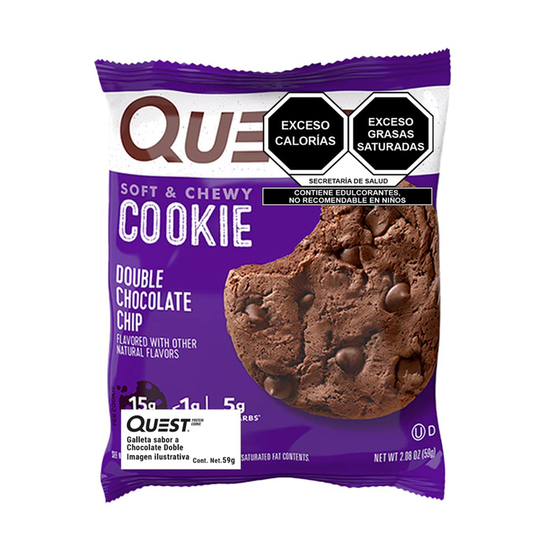 QUEST NUTRITION Quest Protein Cookie Double Chocolate Chip 59g Pack of 12