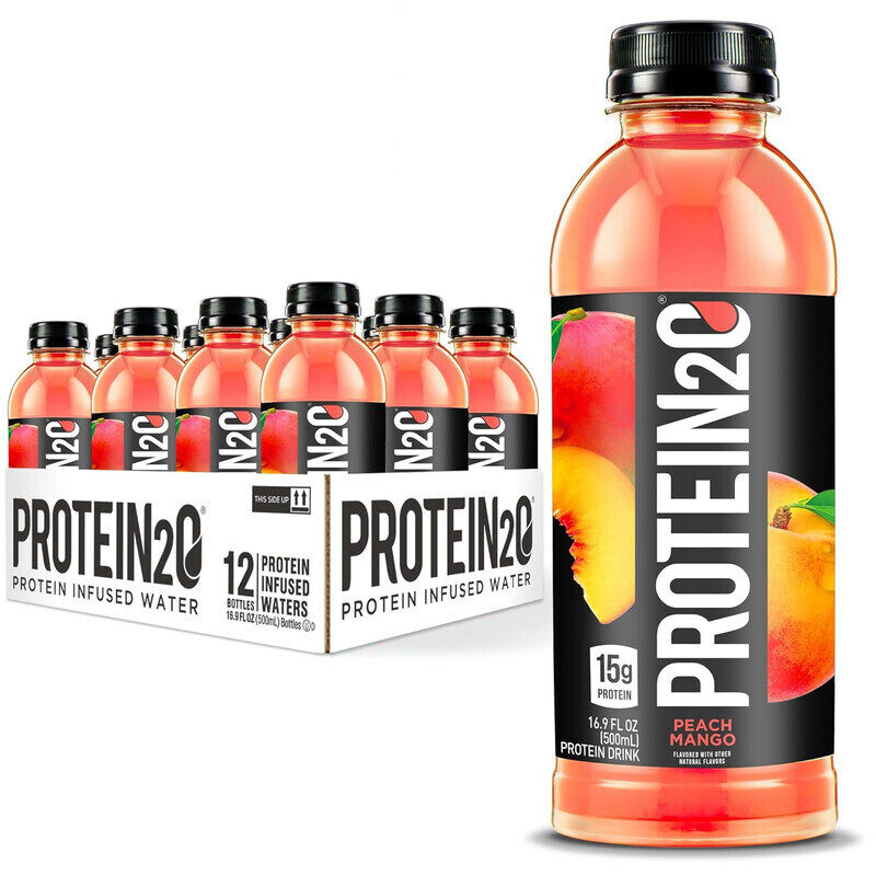 

PROTEIN20 Protein Infused Water Plus Energy with Peach Mango 500ml Pack Of 12