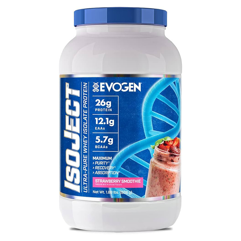 Evogen Isoject Ultra-Pure Whey Isolate Protein Strawberry Smoothie 28 Servings