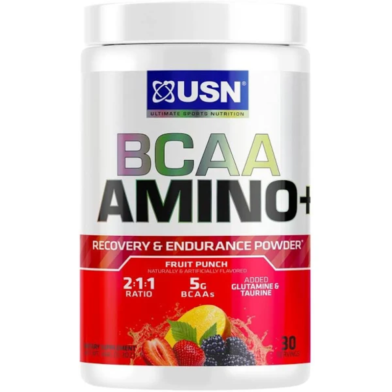 USN BCAA Amino +, Fruit Punch Flavor 30 Serving