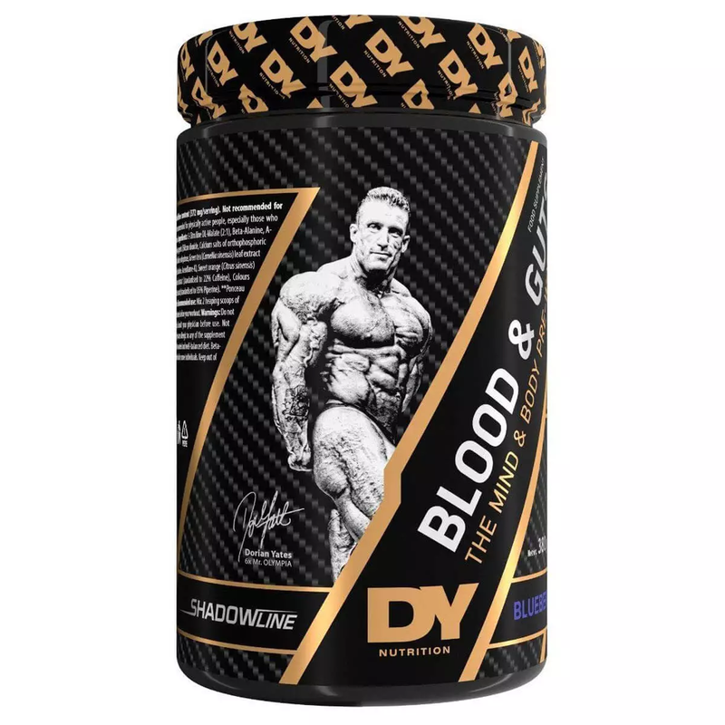 

DY Nutrition Blood & Guts Pre-workout, Blueberry Flavor, 340g, 20 Serving