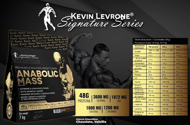 Kevin Levrone Anabolic Mass Gainer Food Supplement, 7 KG, Chocolate