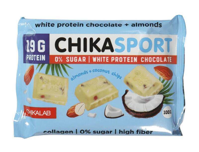 

Chikalab Chikasport Protein Milk chocolate Almond + coconut Chips 100g