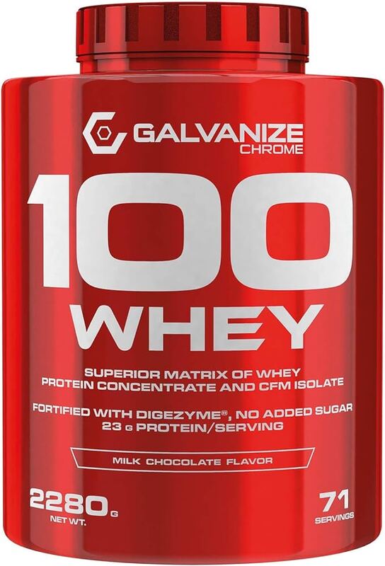 GALVANIZE NUTRITION 100 Whey 71 Servings Belgian Chocolate 2280g