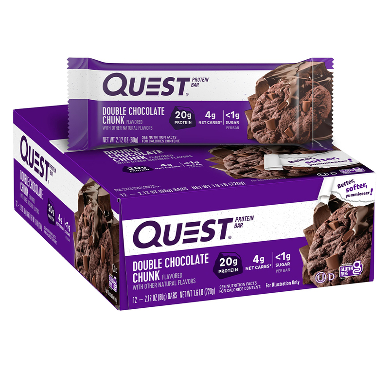 Quest Protein Bar Double Chocolate Chunk  60g Pack of 12