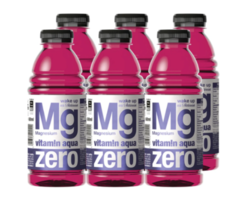 Vitamin Aqua Zero Rtd Mg 600ml Acai & Blackcurrant Flavor Pack of 6