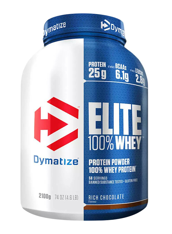 

Dymatize Elite 100% Whey Protein, 2.1Kg, Rich Chocolate