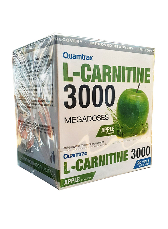Quamtrax L-Carnitine 3000 Shot, 20 x 25ml, Apple