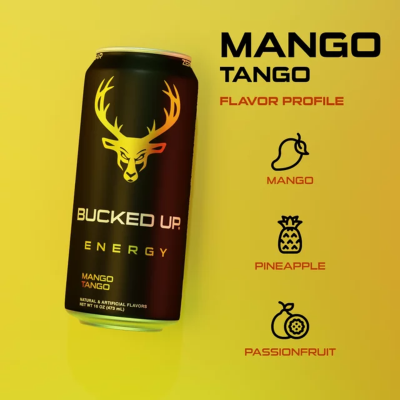 Bucked Up RTD Energy Drink Mango Tango 473ml