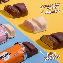 Wana Waffand Cream Bar 43g Cocoa with Salty Caramel Cream Pack of 12