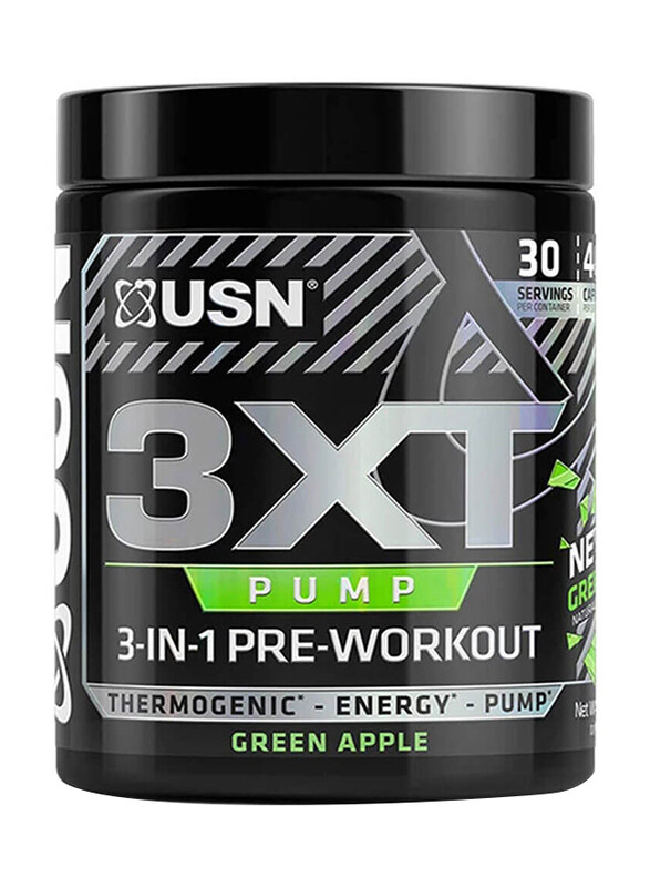 

USN 3XT Pump Pre-Workout, 30 Servings, 190g, Green Apple