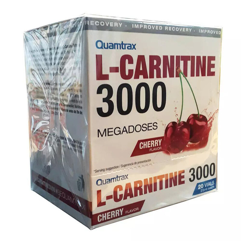 

Quamtrax L-Carnitine 3000 Shot Cherry Flavor 20 Vials 500ml
