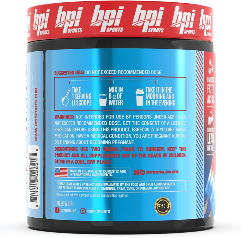 BPI Sports CLA + Carnitine 350g نكهة الفاكهة 50 وجبة