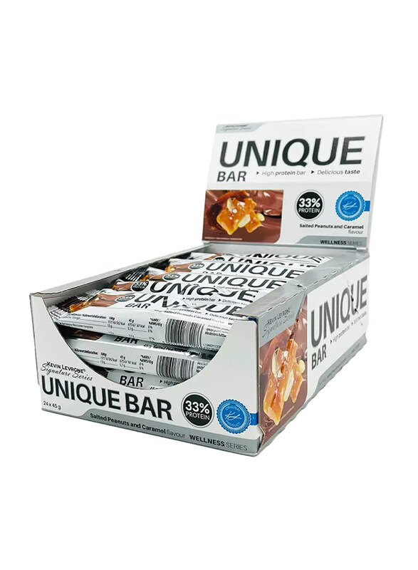 

Kevin Levrone Unique Protein Bar, 24 x 45g, Salty Peanut Caramel