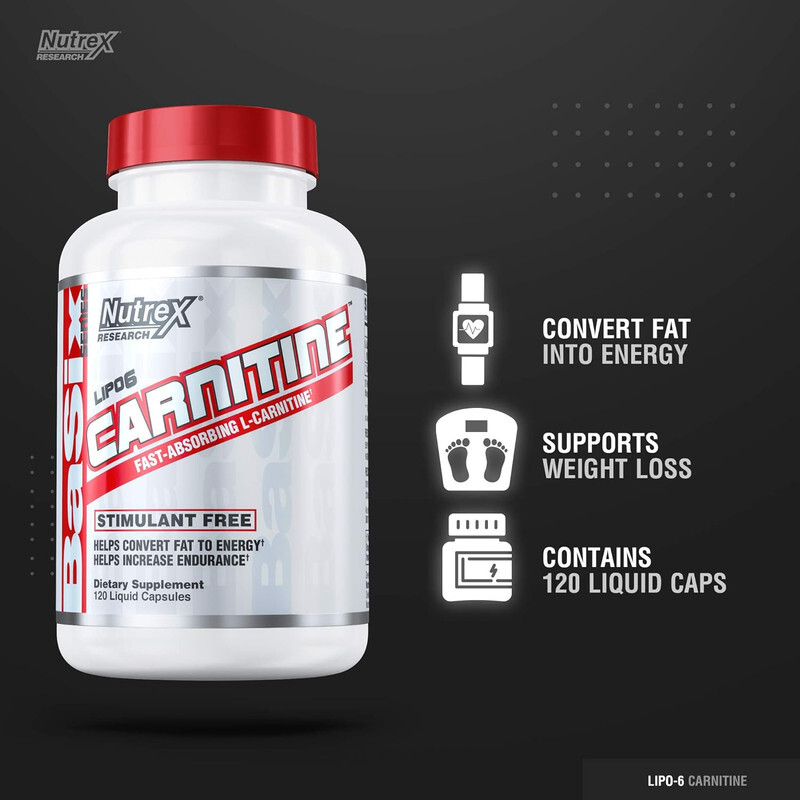 Nutrex Lipo 6 Carnitine, 120 Liquid Capsules