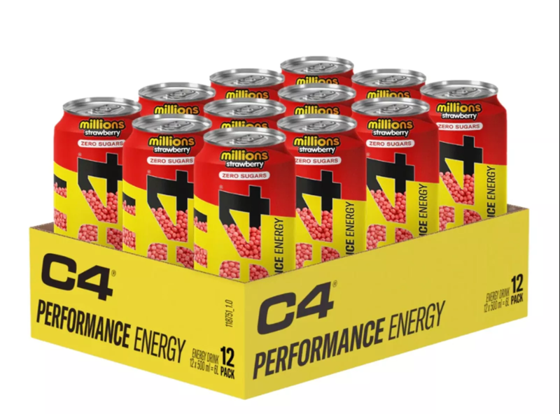 

Cellucor RTD C4 500ml Millions Strawberry Flavor Pack of 12