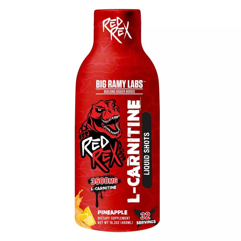 Red Rex Big Ramy Labs L-Carnitine Liquid Shots Pineapple 32 Servings 480ml