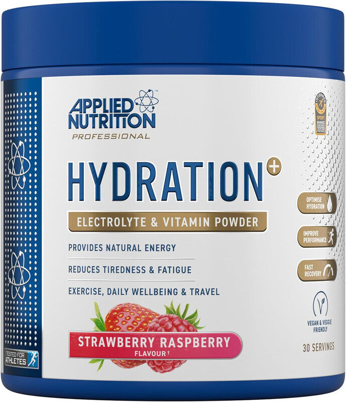 

Applied Nutrition HYDRATION ELECTROLYTE & VITAMIN POWDER, 240G STRAWBERRY RASPBERRY