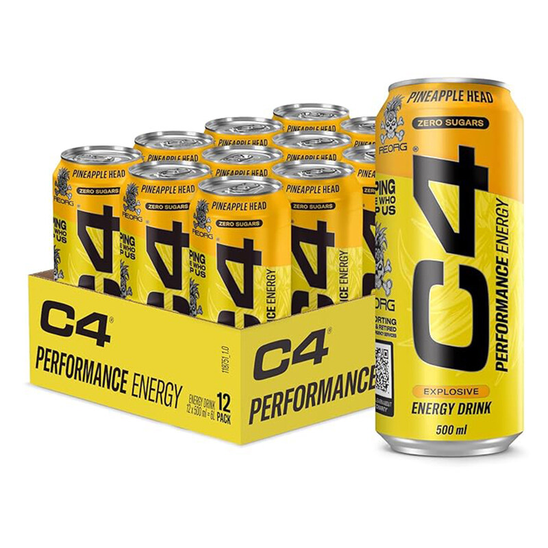 

Cellucor C4 Zero Sugars Energy Drink Pineapple Head 500ML Pack of 12