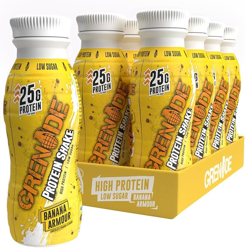 

Grenade Protein Shake, 330ml, Banana Armour Flavor, Pack of 8