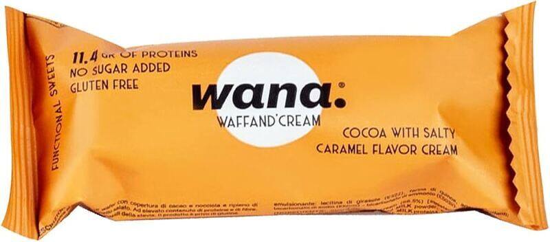 

Wana Waffand Cream Bar 43g Cocoa with Salty Caramel Cream
