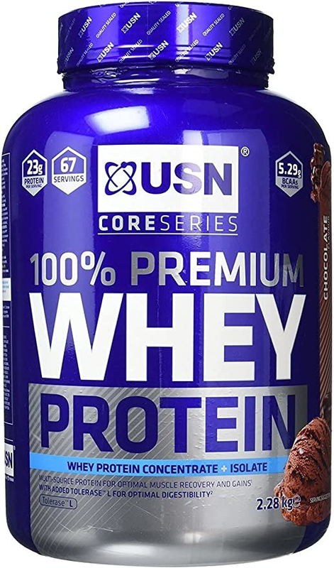 USN 100% Premium Whey Protein cHOCOLATE 2.2 Kg, 67 Serving