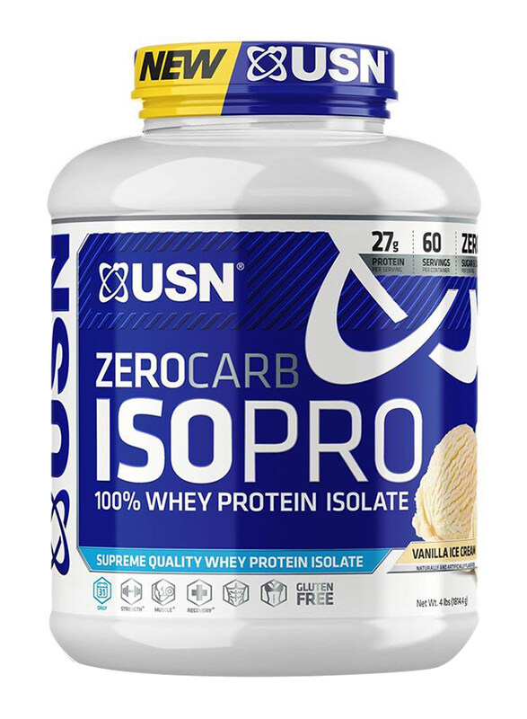 

USN Zero Carb ISOPRO Whey Protein Isolate, 60 Servings, Vanilla Ice Cream