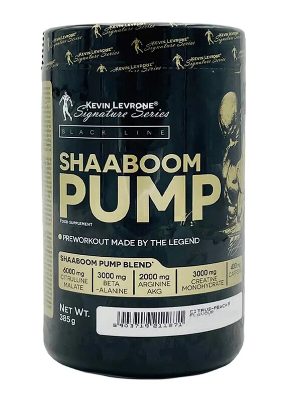 

Kevin Levrone Shaaboom Pump, 44 Servings, 385g, Citrus Peach