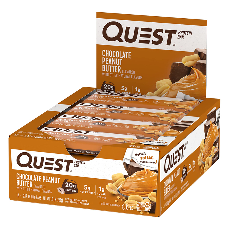 Protein Bar Chocolate Peanut Butter 60g Pack of 12