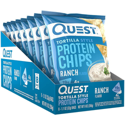 Quest Tortilla Style Protein Chips Ranch Flavor Pack of 8
