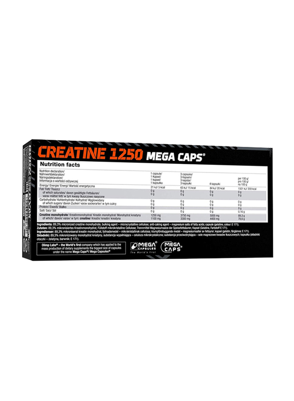 Olimp Creatine 1250 Mega Caps Food Supplement, 120 Capsules