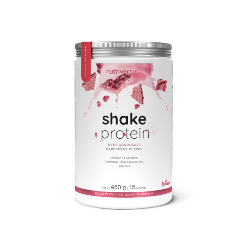 Nutriversum Shake Protein Ruby Chocolate Raspberry Flavor 450g 15 Serving