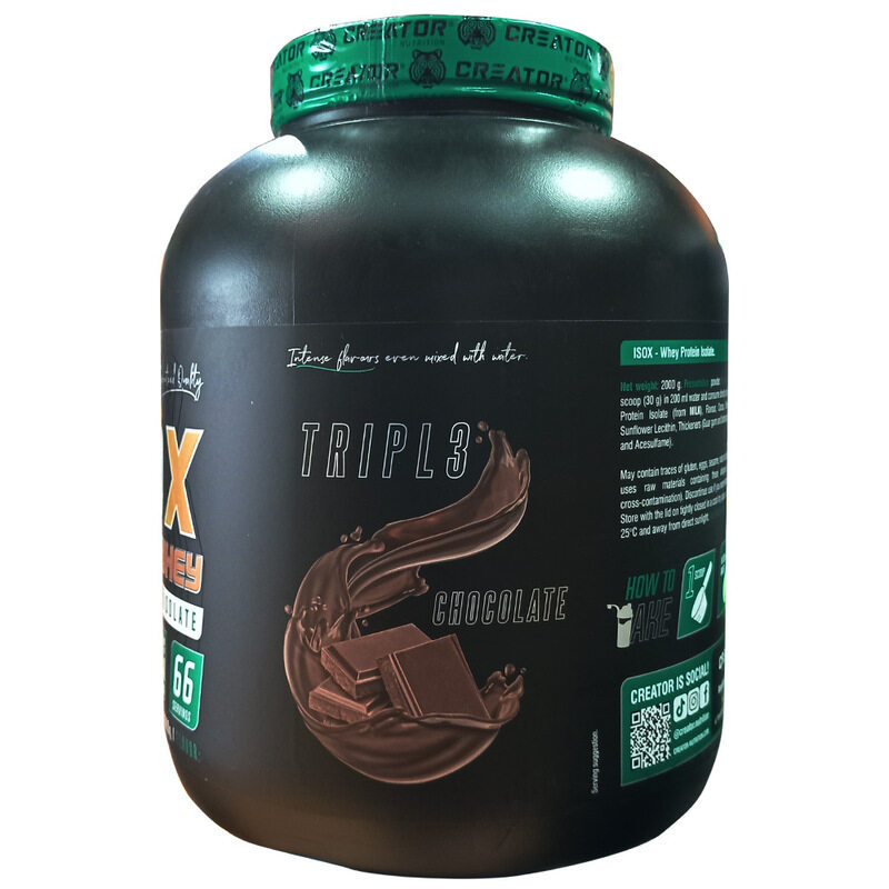 

Creator Nutrition ISO X Isolate Whey, Vanilla Ice Cream, 2000g, 66 Servings