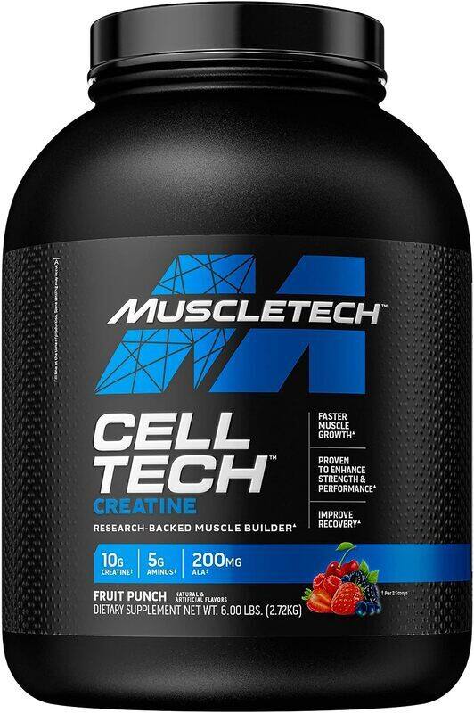 

Muscle Tech MUSCLETECH Cell Tech Creatine 54 Servings Fruit Punch 6lb 2.72kg